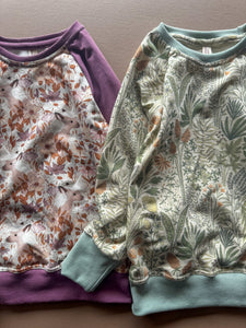 6Y, 7Y, 8Y Ready to Ship Cottonwood Raglan (Multiple Colorways)