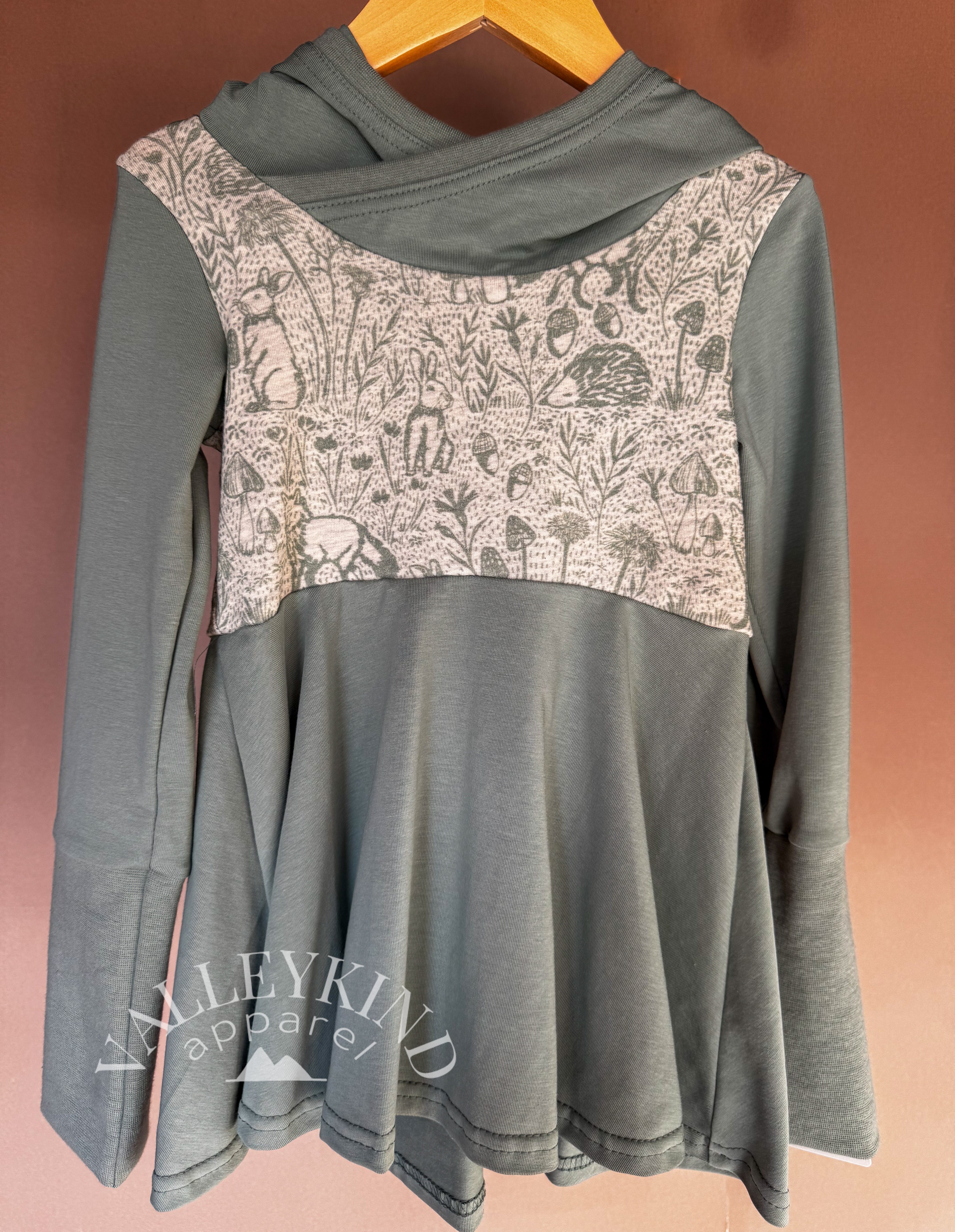 Grow with Me Hooded Tunic Forest Friends 3T-6Y