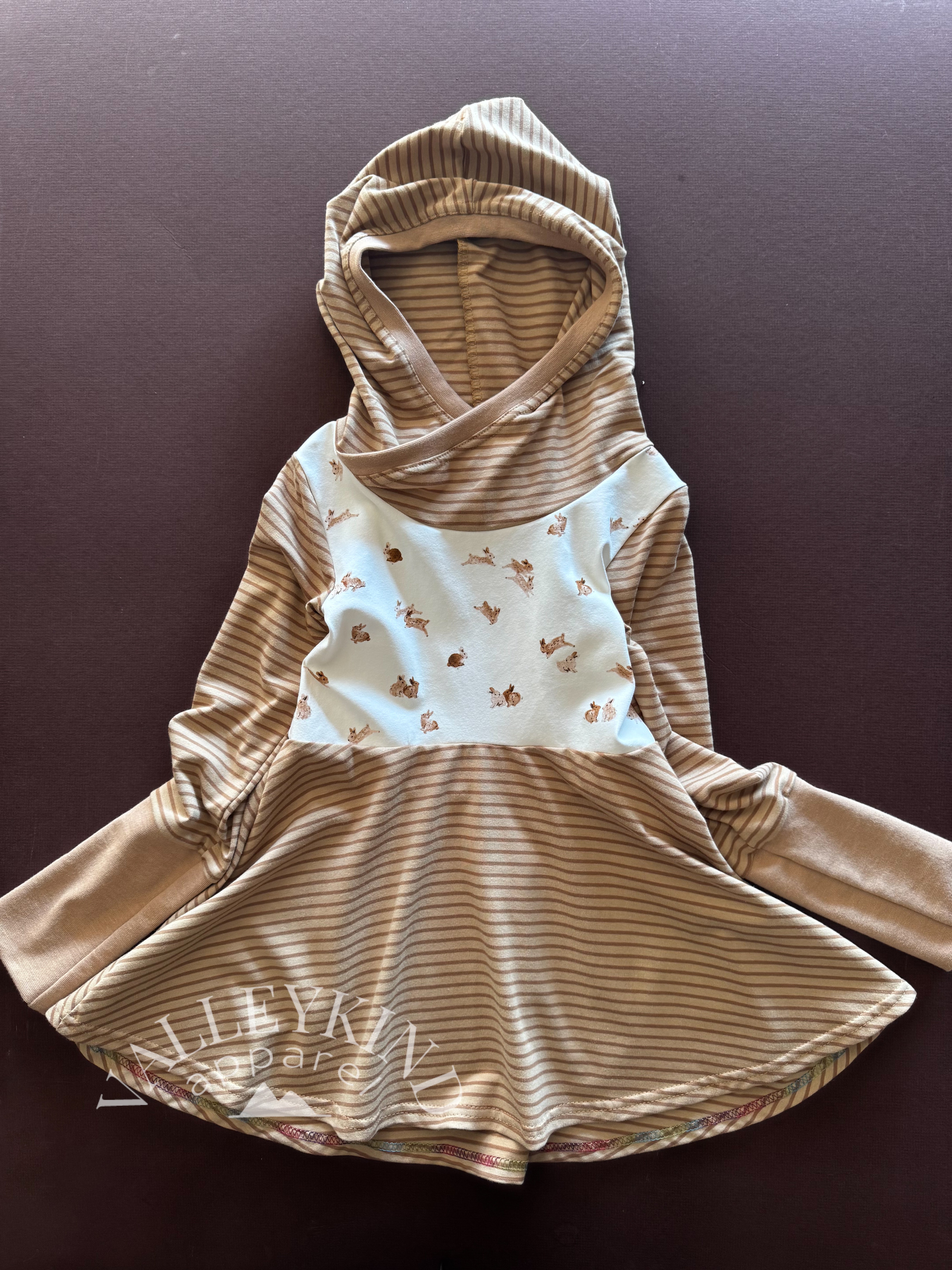 Grow with Me Hooded Tunic Bunnies 6Y-9Y