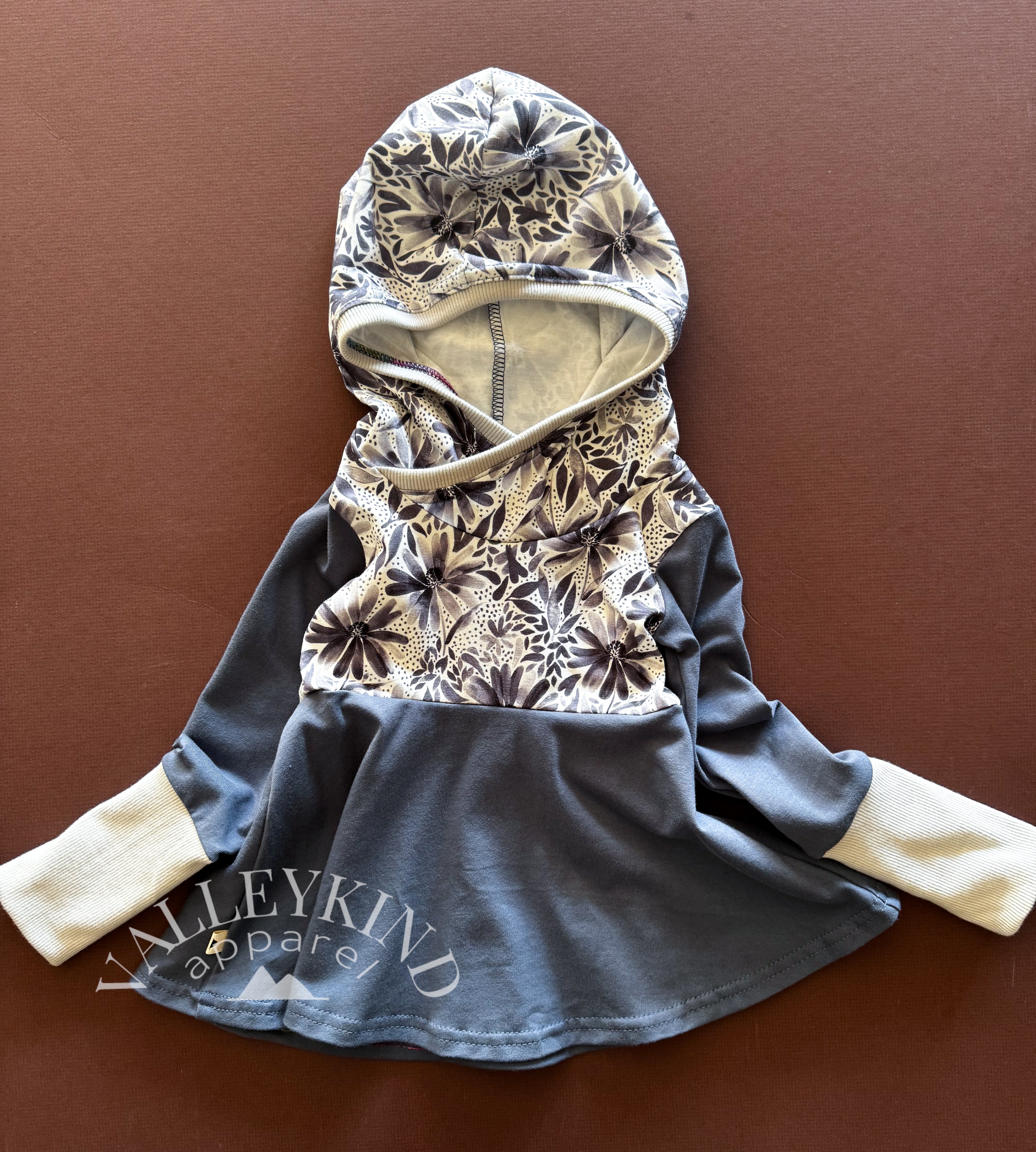 Grow with Me Hooded Tunic Floral 12m-3T