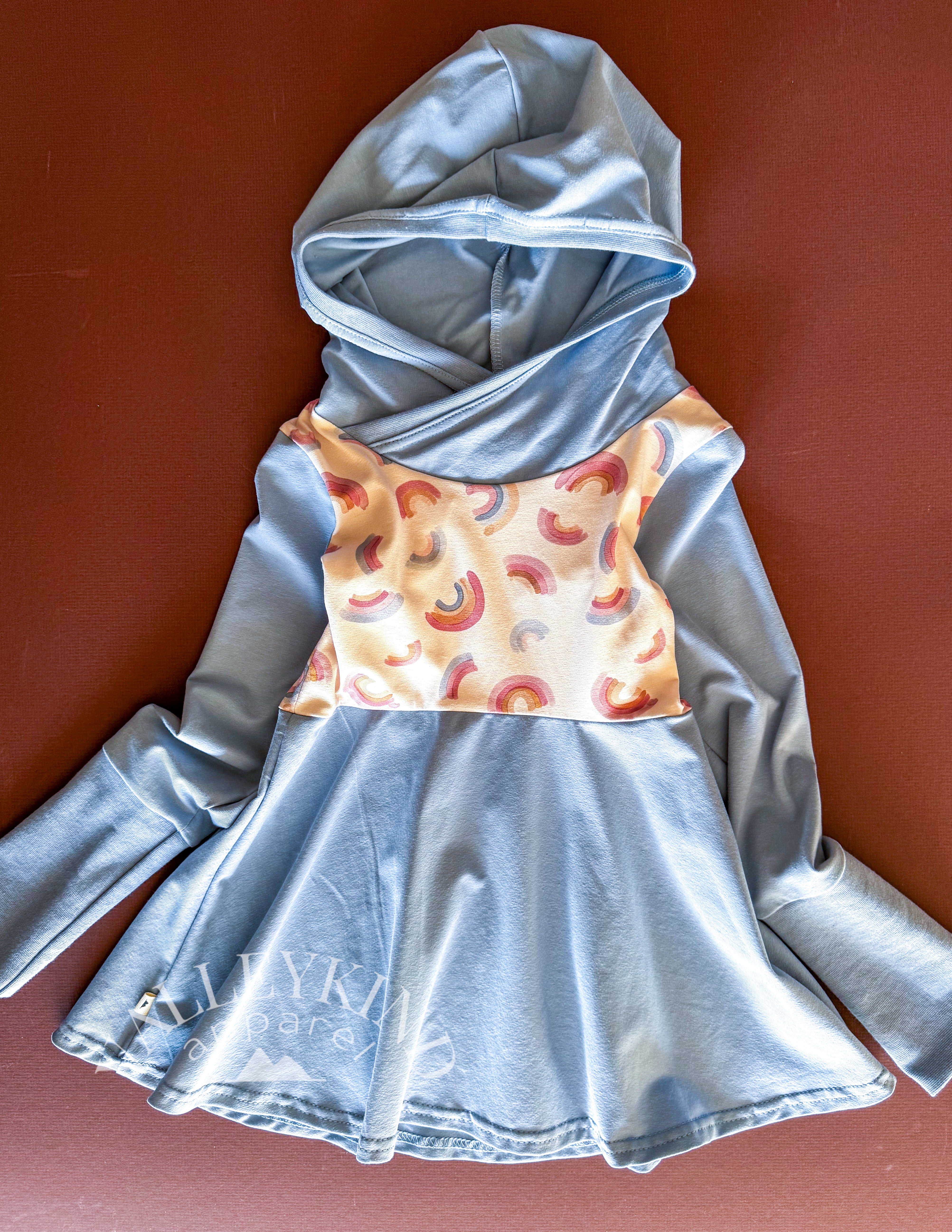 Grow with Me Hooded Tunic Rainbows 6Y-9Y