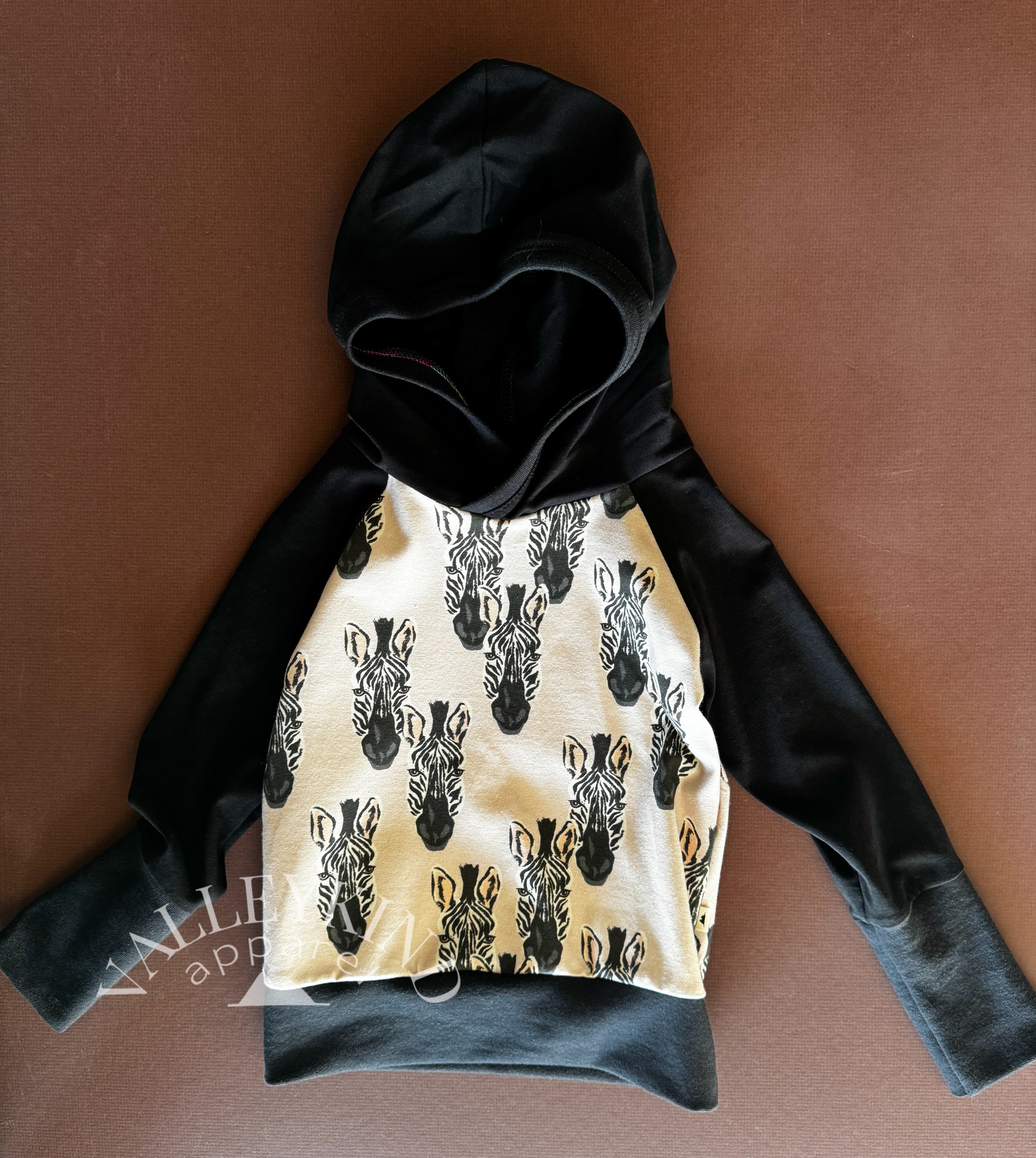 Grow with Me Hoodie Zebras 12m-3T