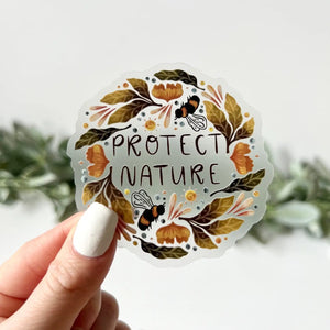 Protect Nature Clear Sticker